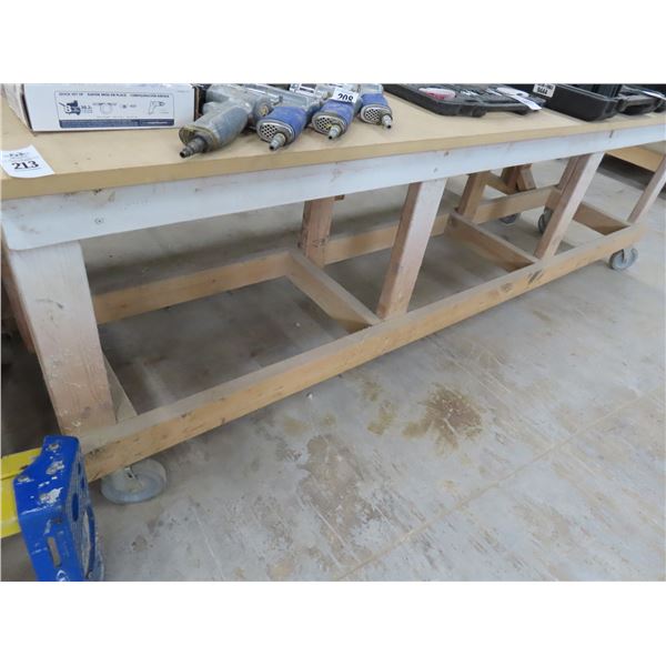 2-Approx.  3'  X  10'  Rolling Work Tables - 2 X $