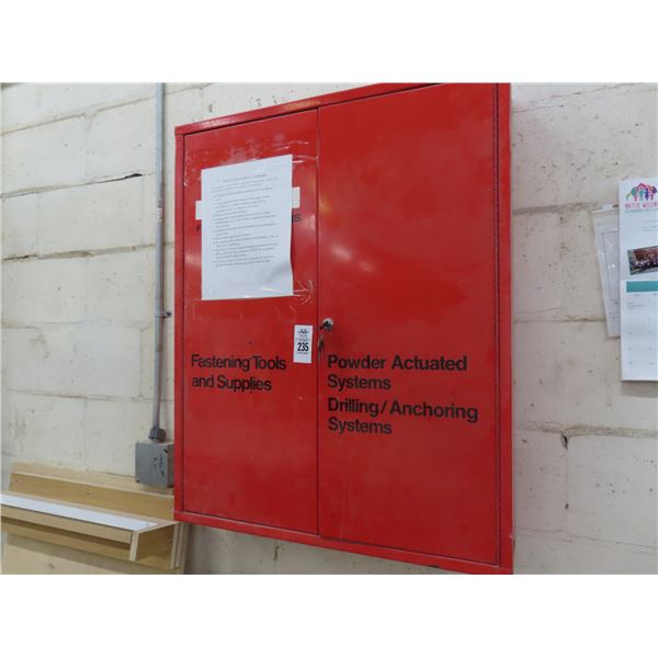 Red Metal Wall Cabinet