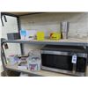 Image 1 : S/S Microwave Oven and Supplies on Rack