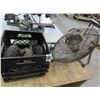 Image 1 : Crate w/Casters and Small Drum Fan