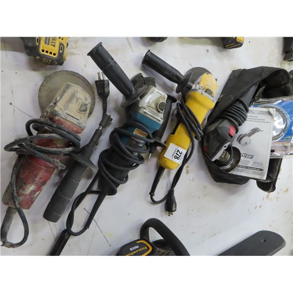 4-Dewalt/Other Electric Grinders - 4 X $