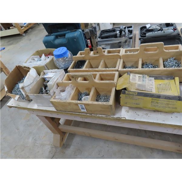Large Lot of Asst. Hardware, Carry Bins