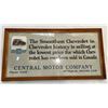 Image 1 : Antique Chevrolet Cardboard Advertisement Sign Moosejaw