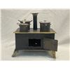 Image 2 : Antique Metal Doll Stove With 4 Pots
