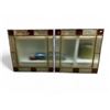 Image 1 : Pair Of Stained Glass Windows With Thick Glass Backing
