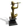 Image 2 : Brass Flute Player On Pedestal
