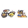 Image 1 : Large Lot Of Hand Painted Desert Scene China Ware, Teapot, Plates, Cream And Sugar, Platter, And Mor