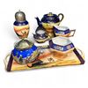 Image 2 : Large Lot Of Hand Painted Desert Scene China Ware, Teapot, Plates, Cream And Sugar, Platter, And Mor