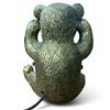 Image 2 : Vintage Portable Teddy Bear Lamp With Stained Glass Belly