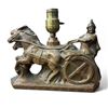 Image 1 : Vintage Cast Metal Roman Chariot Lamp