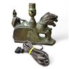 Image 2 : Vintage Cast Metal Roman Chariot Lamp