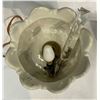 Image 2 : Hand Painted Porcelain Victorian Luster Lamp Missing Crystal