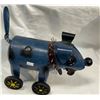 Image 1 : Vintage Metal Dog Sculpture Dog On Wheels "Scooter"