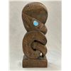 Image 2 : Vintage Hand Carved Maori Totem With Abalone Inlay