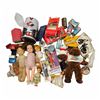Image 1 : Box Full Of Vintage Collectibles, Dolls, Bubba Can, Cars, Toys, Cans, Bottles, Etc..