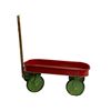 Image 1 : Vintage Tin Childs Wagon , With Wood Handle
