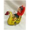 Image 2 : Vintage Tin Litho Wind Up Child Riding Swan