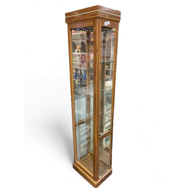 4 Tier Wood And Glass Display Case