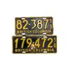 Image 1 : 2 1950S British Columbia License Plates