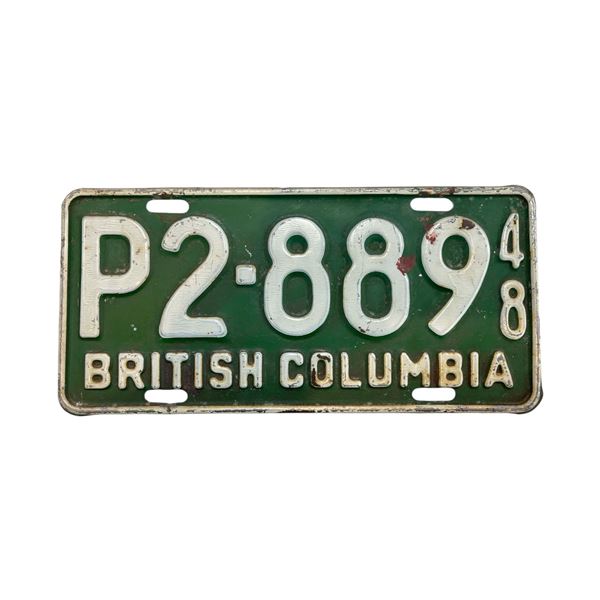 1948 British Columbia License Plate