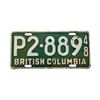 Image 1 : 1948 British Columbia License Plate
