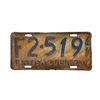Image 1 : 1941 British Columbia License Plate