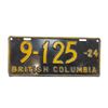 Image 1 : 1924 British Columbia License Plate