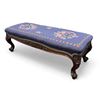 Image 2 : Carved Victorian Foot Stool With Embroidered Seat