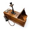 Image 2 : Vintage Wall Hanging Oak Case Telephone