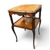 Image 1 : Vintage Carved Wood 2 Tier End Table