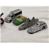 Image 2 : 7 Vintage Toys, Cast Metal Ship, Cannon, Soldier Biker, Racer, Etc..