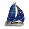 Image 2 : Vintage Leaded Stained Glass Sail Boat