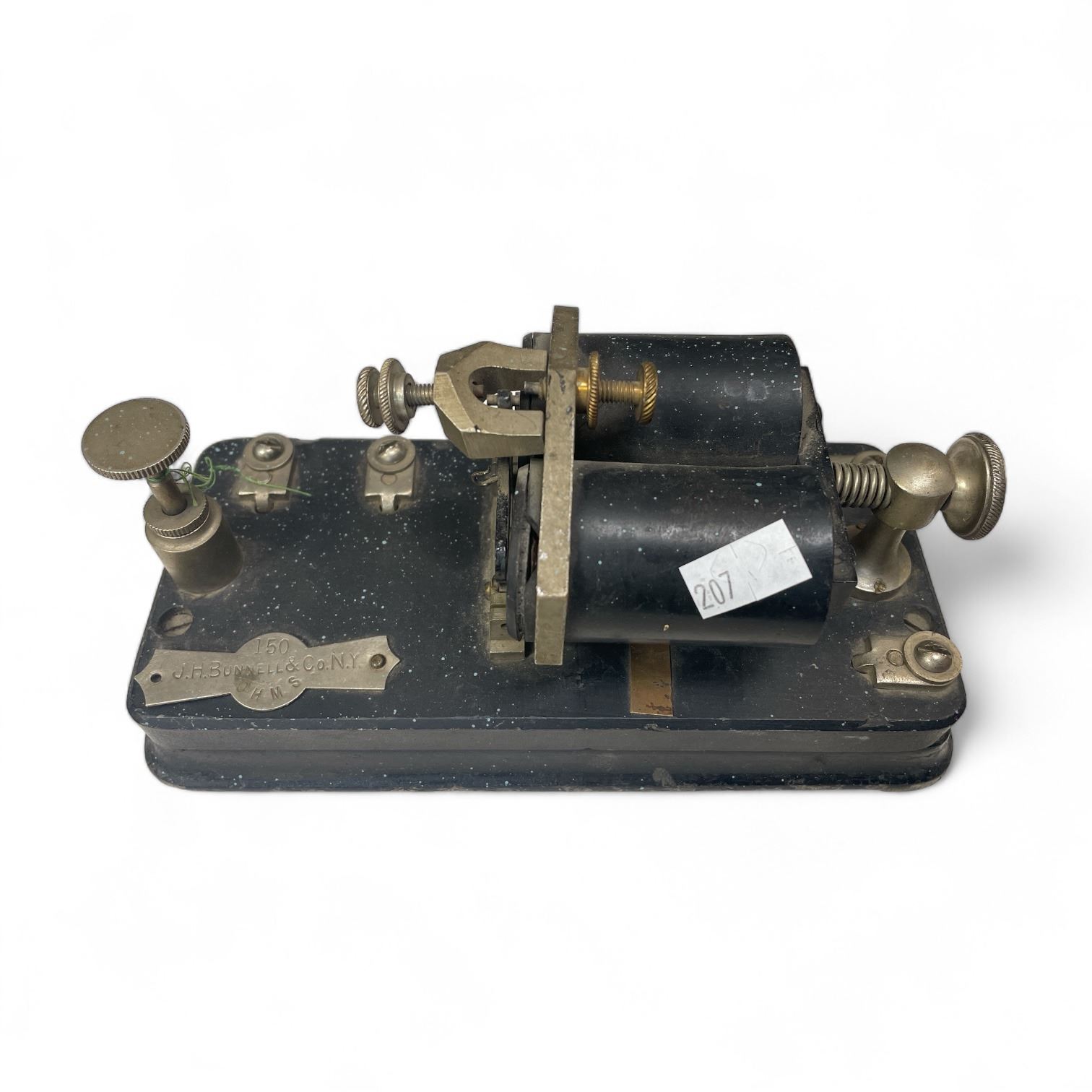 Vintage J H Bunnell Clé télégraphique miniature, modèle 6B Vintage J H Bunnell Clé télégraphique miniature, modèle 6B