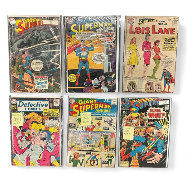 5 Superman Comic & Detective Comic,  #5, #231, #51, #185, #216 &  #293
