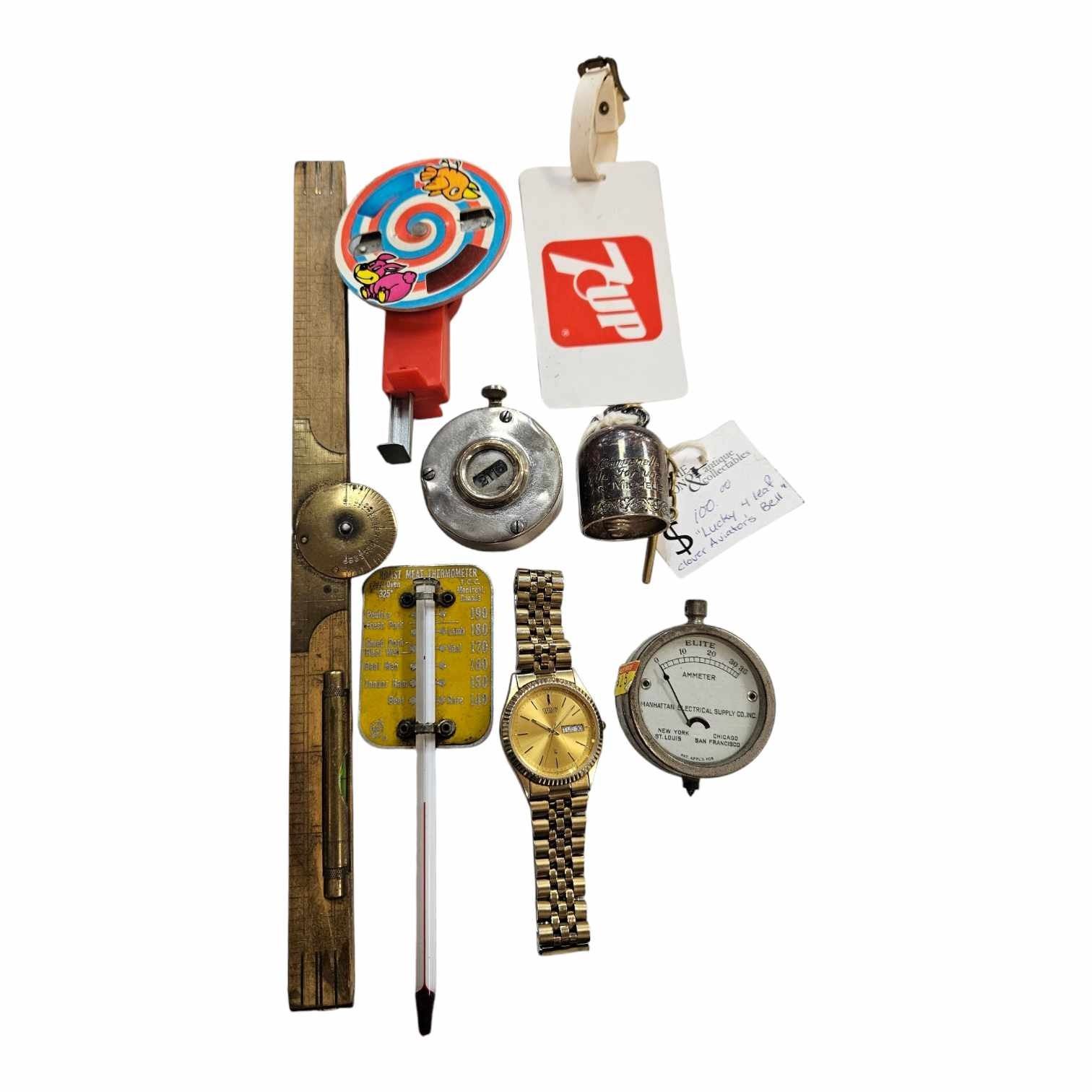 Vintage Assorted Collectibles, Folding Ruler Metre Stick, Meat ...