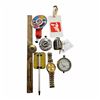 Image 1 : Vintage Assorted Collectibles, Folding Ruler Metre Stick, Meat Thermometer, Toy Sparker, Lucky  4 Le