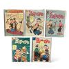 Image 1 : 5 Vintage Del Popeye Comics, #34, #37, #57, #11, #60