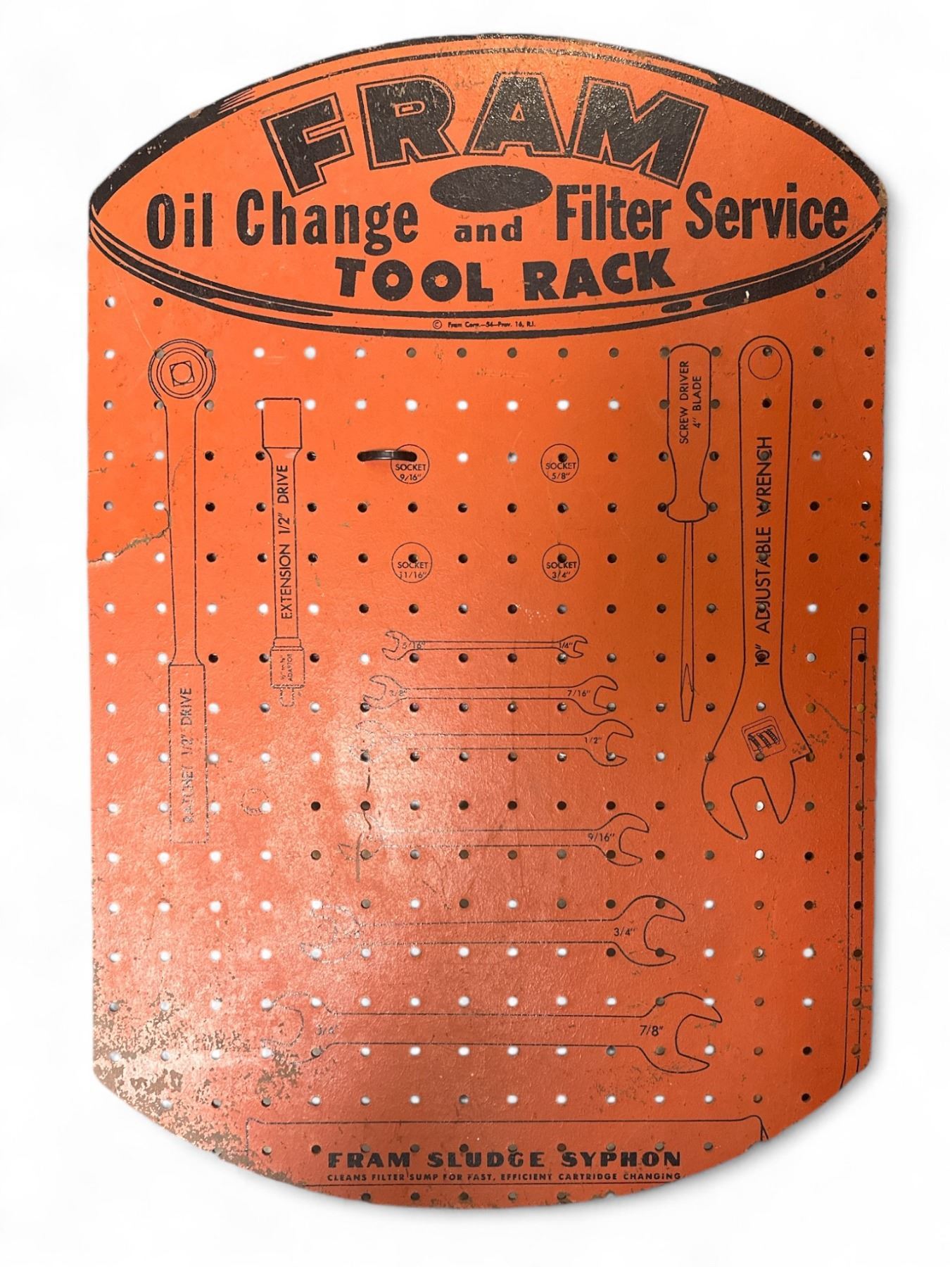 Fram Masonite Peg Board Tool Rack