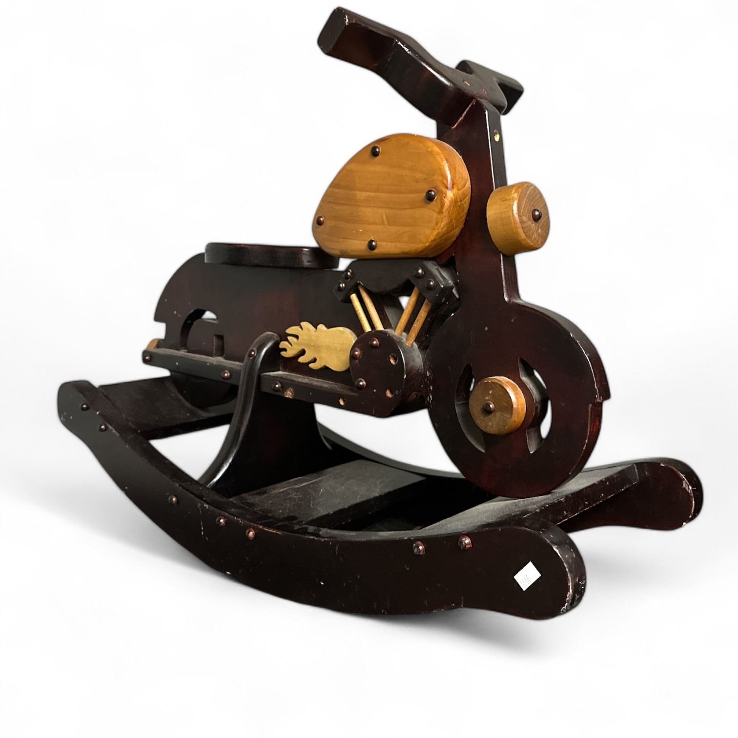 Custom Wood Kids Ride On Rocking Motorcycle