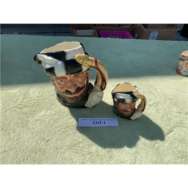 Royal Doulton - The Trapper Large & Mini Jug