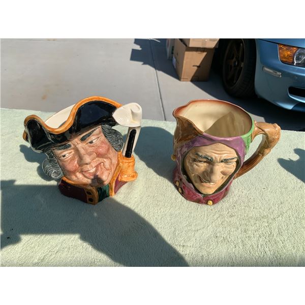 Royal Doulton -Town Crier & Jester Jugs