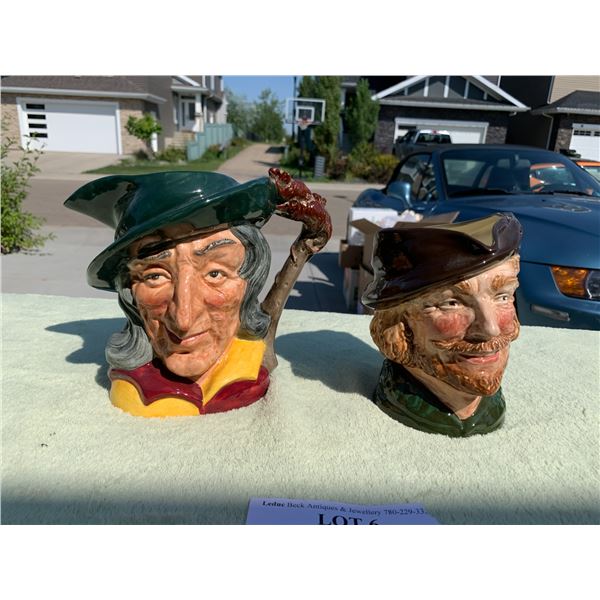 Royal Doulton- Robin Hood &The Pied Piper Jugs