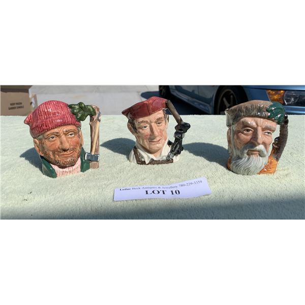 Royal Doulton - The Lumberjack, Blacksmith & Robinson Crusoe