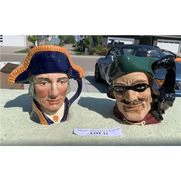 Royal Doulton - Dick Turpin & Lord Nelson Jugs