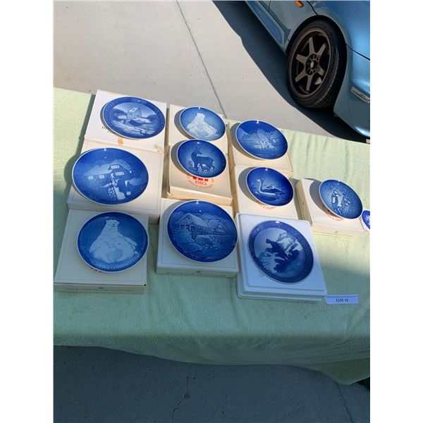 Bing & Grondahl Cobalt Blue Copenhagen Porcelain Plates