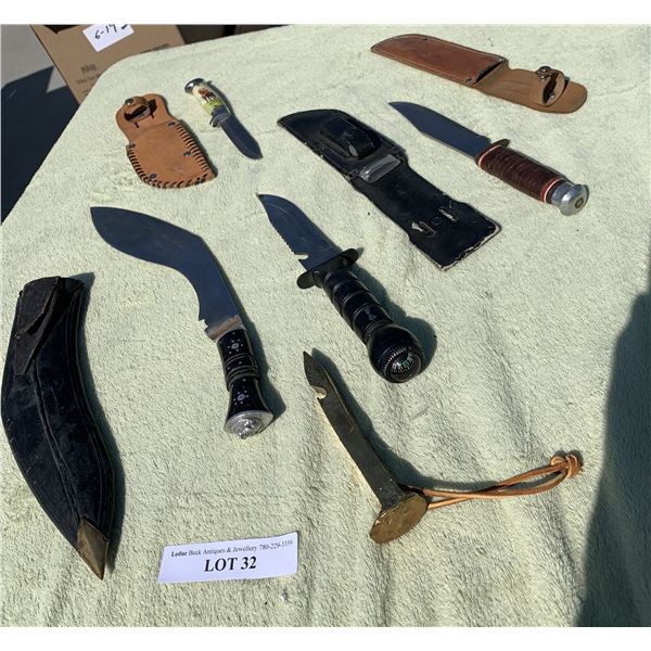 Original Bowie Knife from Japan, RCMP Sheffield Knife, Stainless Steel -Taiwan, Indian Knife w  Shea