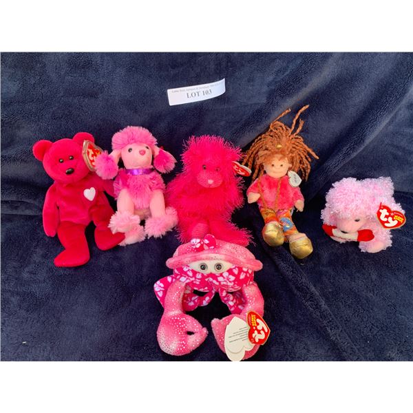 Ty Shockers, Ooh La-La, Snazzy Sabrina, Sunburst, Valentina & Pup-In-Love