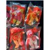 Image 3 : McDonald's 25th Happy Meal 25th Anniversary Ty Teenie Beany  Bears Complete Set (New in Packages)