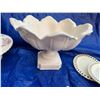 Image 2 : Pair of White Doves, Lg Stem Bowl, Assorted Serving Dishes & Floral Bowls