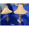 Image 1 : Vintage Blue & Gold Bow Table Lamps